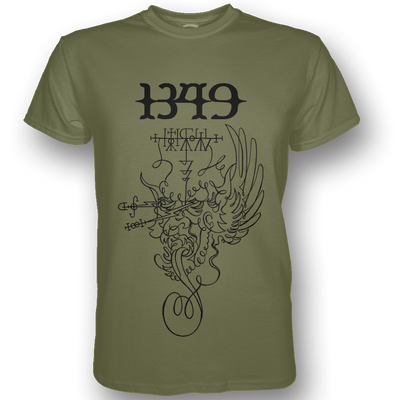 1349 - Atavism T-Shirt Army Green - Nordic Music Merch