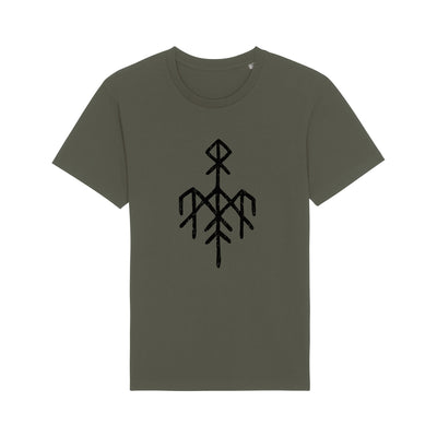 Wardruna - Black Rune Logo on Khaki T-Shirt - Nordic Music Merch